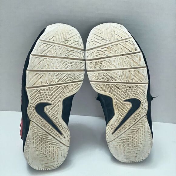 NIKE Hustle Quick Sneakers Youth Sz 2 Red Leather Mesh Cushioned‎ Athletic Shoes - Picture 8 of 15